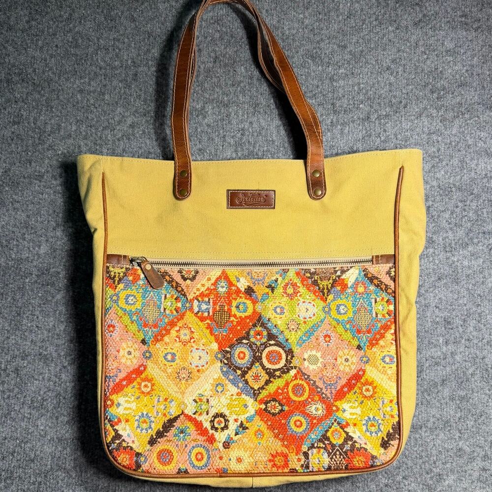 Sixtease The New Vintage Canvas Leather Convertible Tote Bag